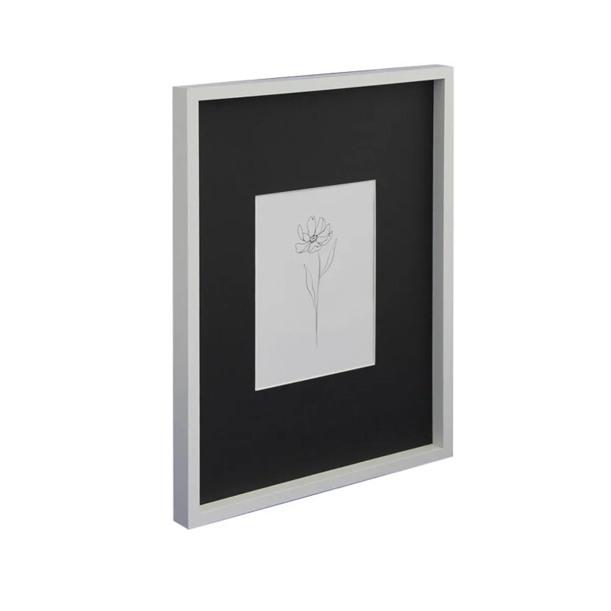 VGO - Marco de madera Blanco con paspartú 15x20 sin paspartú 30x40 Vgo