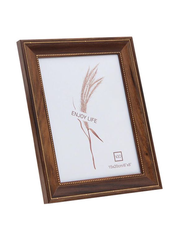 Marco 13X18 Madera Con Detalle Puntitos Marron