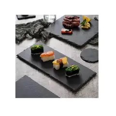 GENERICO - Plato Natural Plancha Piedra Emplatado Bandeja 30x10cm