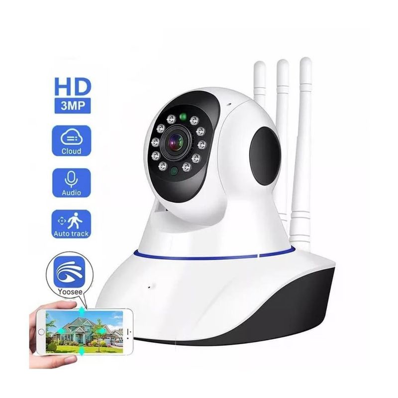GENERICO - Cámara Ip seguridad 360 interior motorizada wifi visión nocturna
