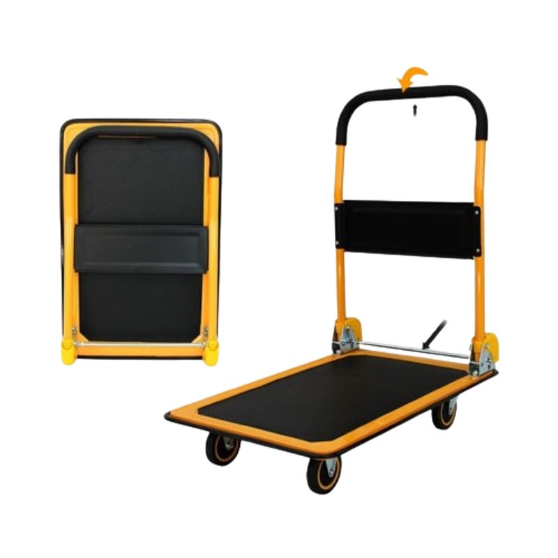 GENERICO - CARRO PLEGABLE DE CARGA 300 KG  DE ACERO AMARILLO TIPO YEGUA