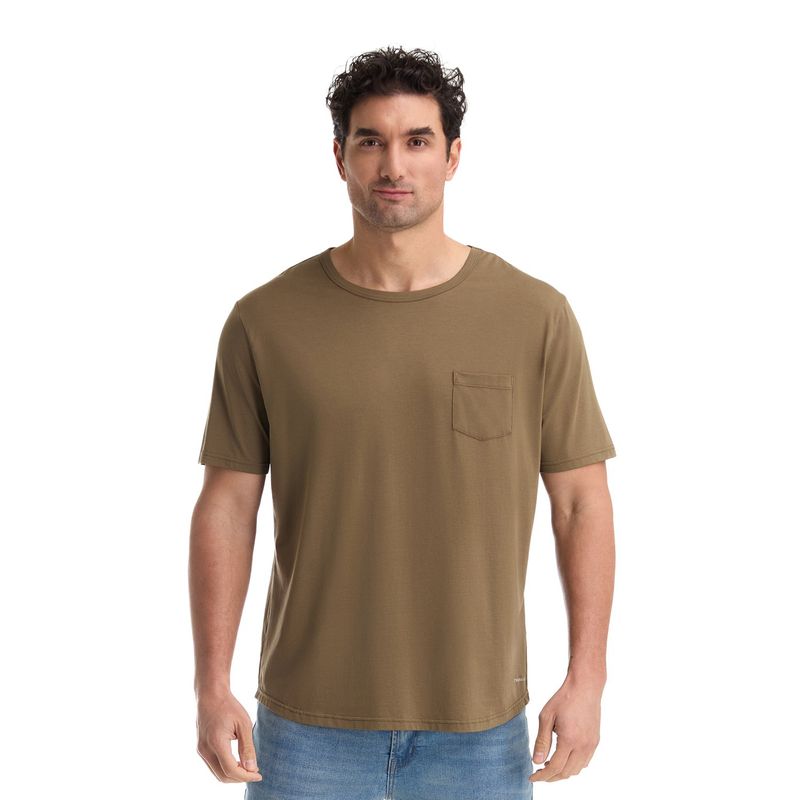 PANAMA JACK - Polera Manga Corta Hombre Verde Panama Jack