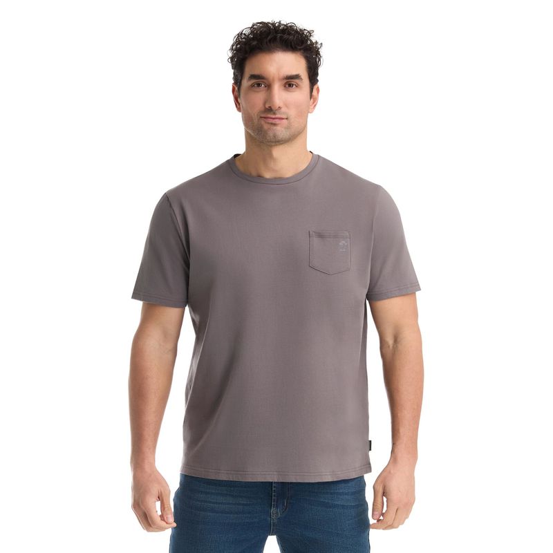 PANAMA JACK - Polera Manga Corta Hombre Gris Panama Jack