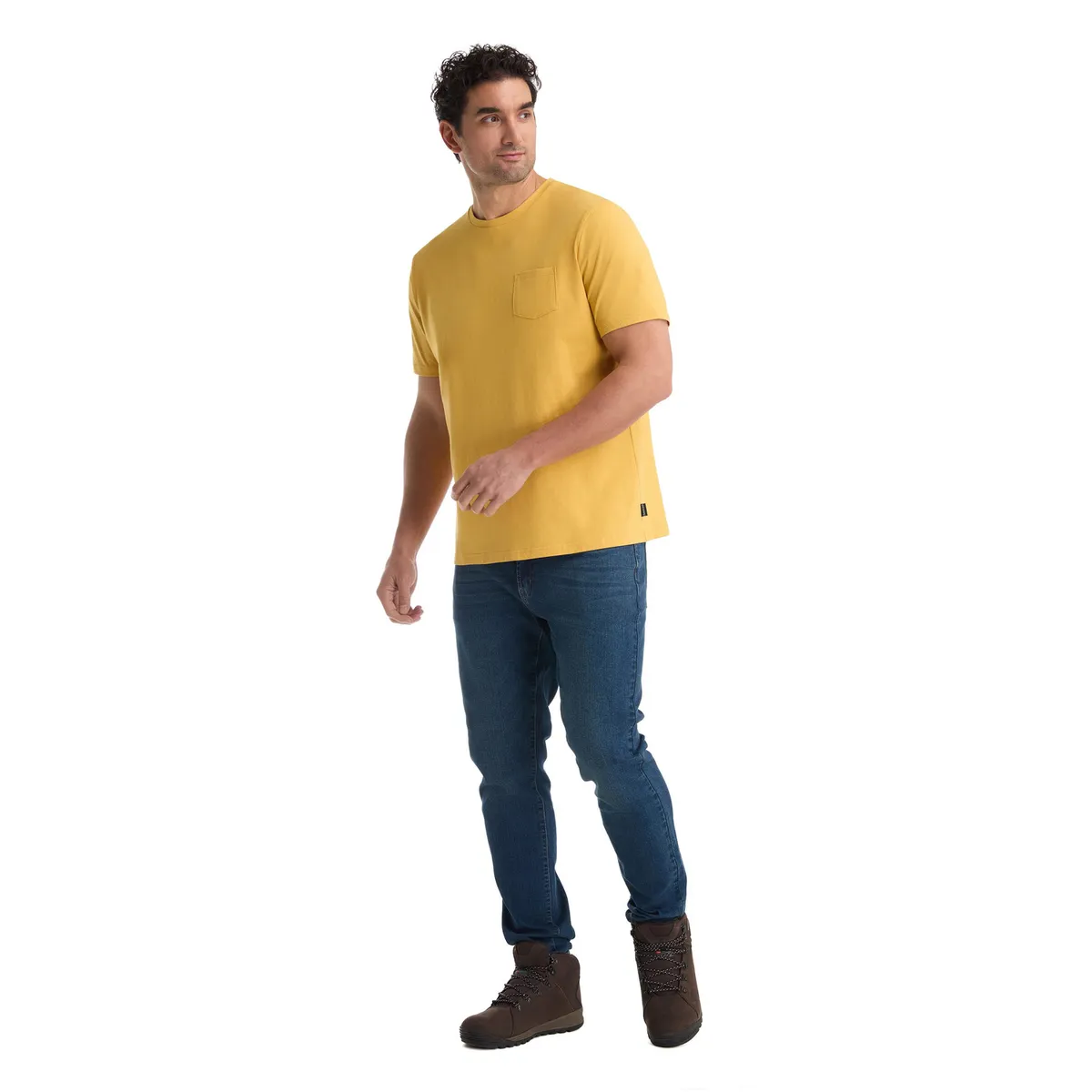 PANAMA JACK - Polera Manga Corta Hombre Mostaza Panama Jack