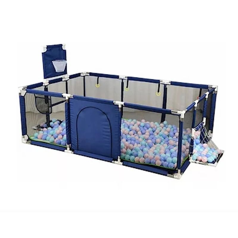 GENERICO - Corral Seguridad Bebes Con Aro De Basket 180cm Rojo