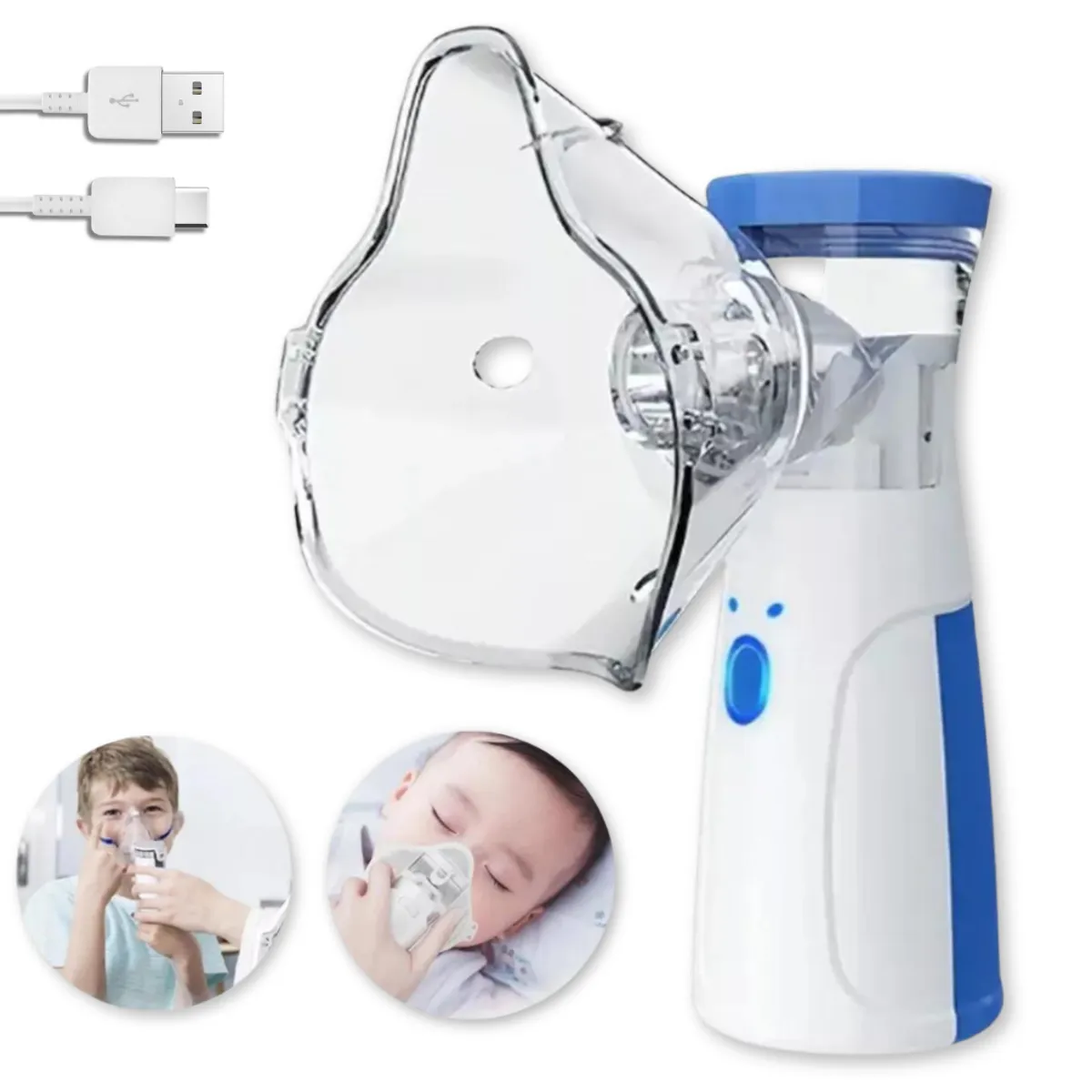 LINE - Nebulizador Inhalador Portátil Recargable USB Niño Adulto