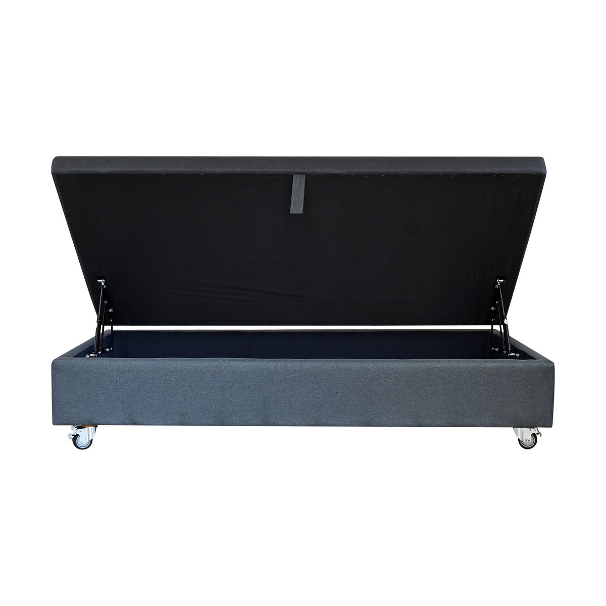 BLOCCARE - Base De Cama Baul 1 Plaza L200cm. Rueda Deluxe para colchon V.elastico