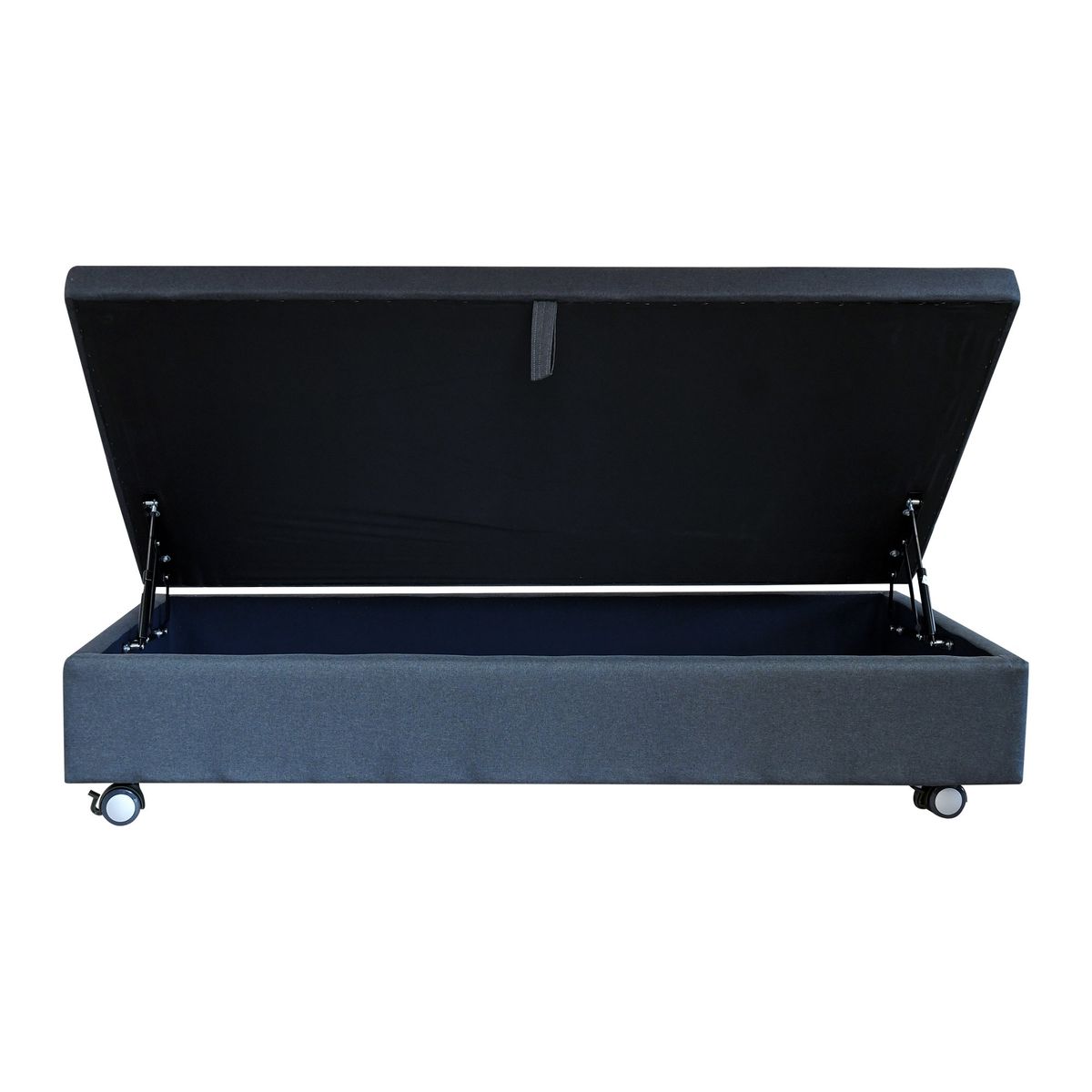 BLOCCARE - Base De Cama Baul 1 Plaza L200cm. Rueda Logo para colchon V.elastico