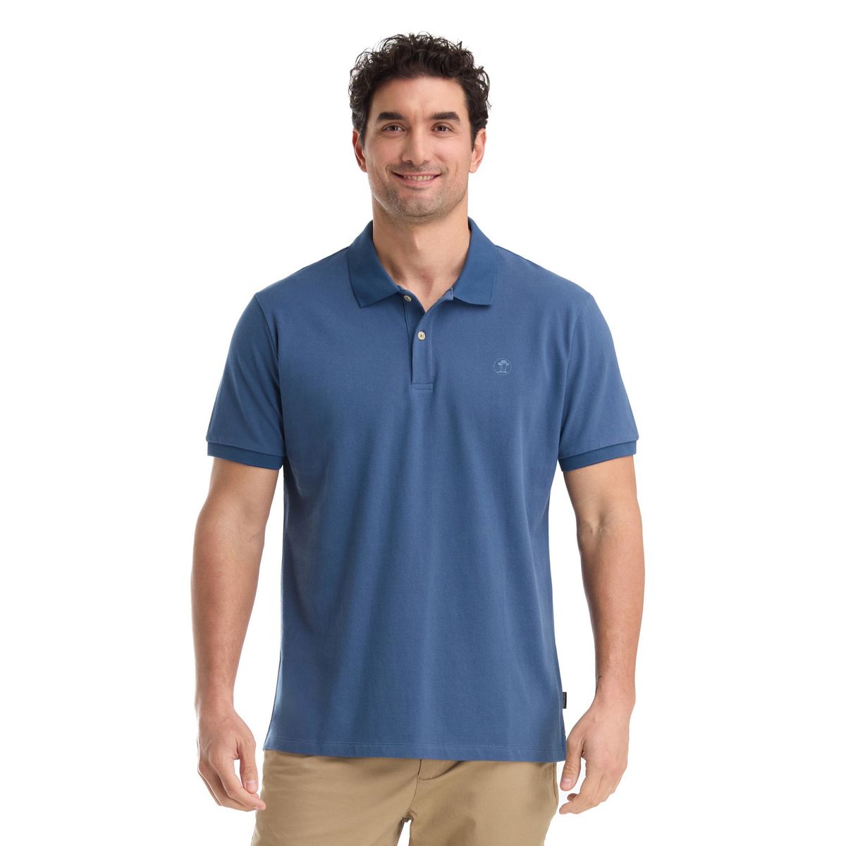 PANAMA JACK - Polera Pique Azul Panama Jack