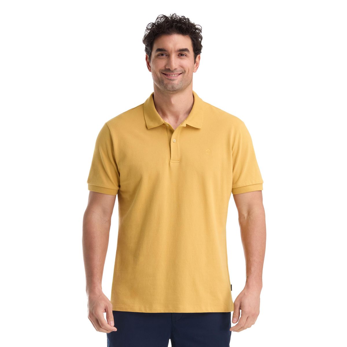 PANAMA JACK - Polera Pique Mostaza Panama Jack