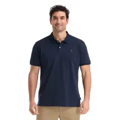 PANAMA JACK - Polera Pique Azul Oscuro