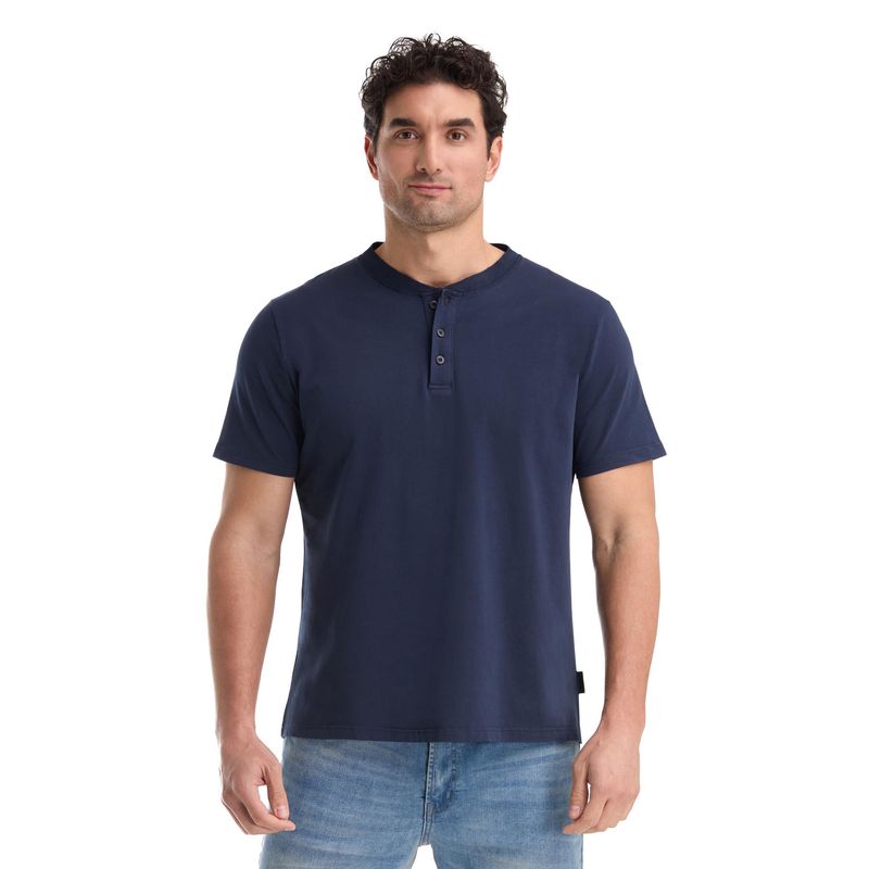 PANAMA JACK - Polera Manga Corta Hombre Azul Panama Jack
