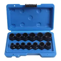 GENERICO - Set Dados Extractores Pernos Y Tuercas Rodadas 9 A 19mm