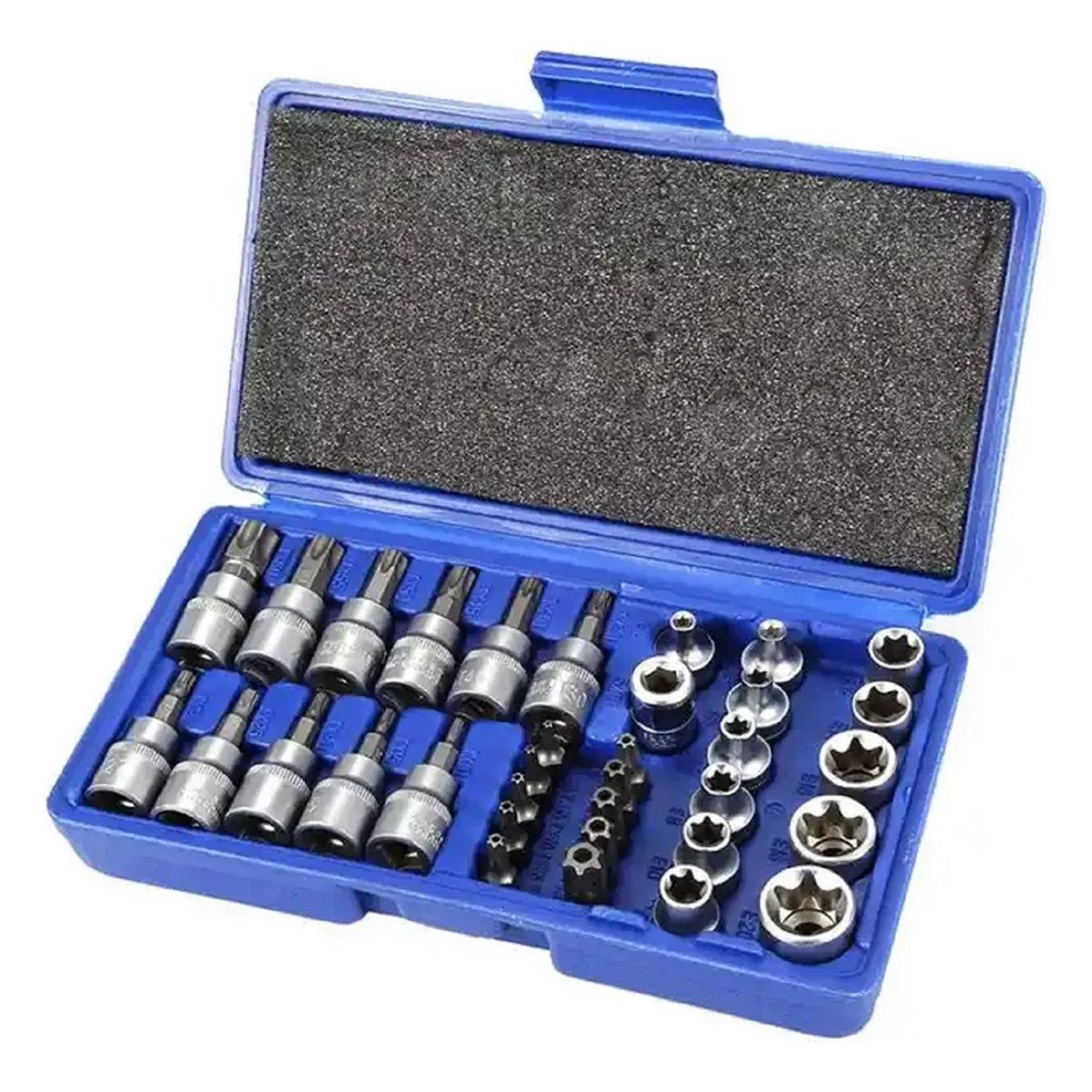 GENERICO - Juego Dados Torx Hembra Macho 34 Piezas