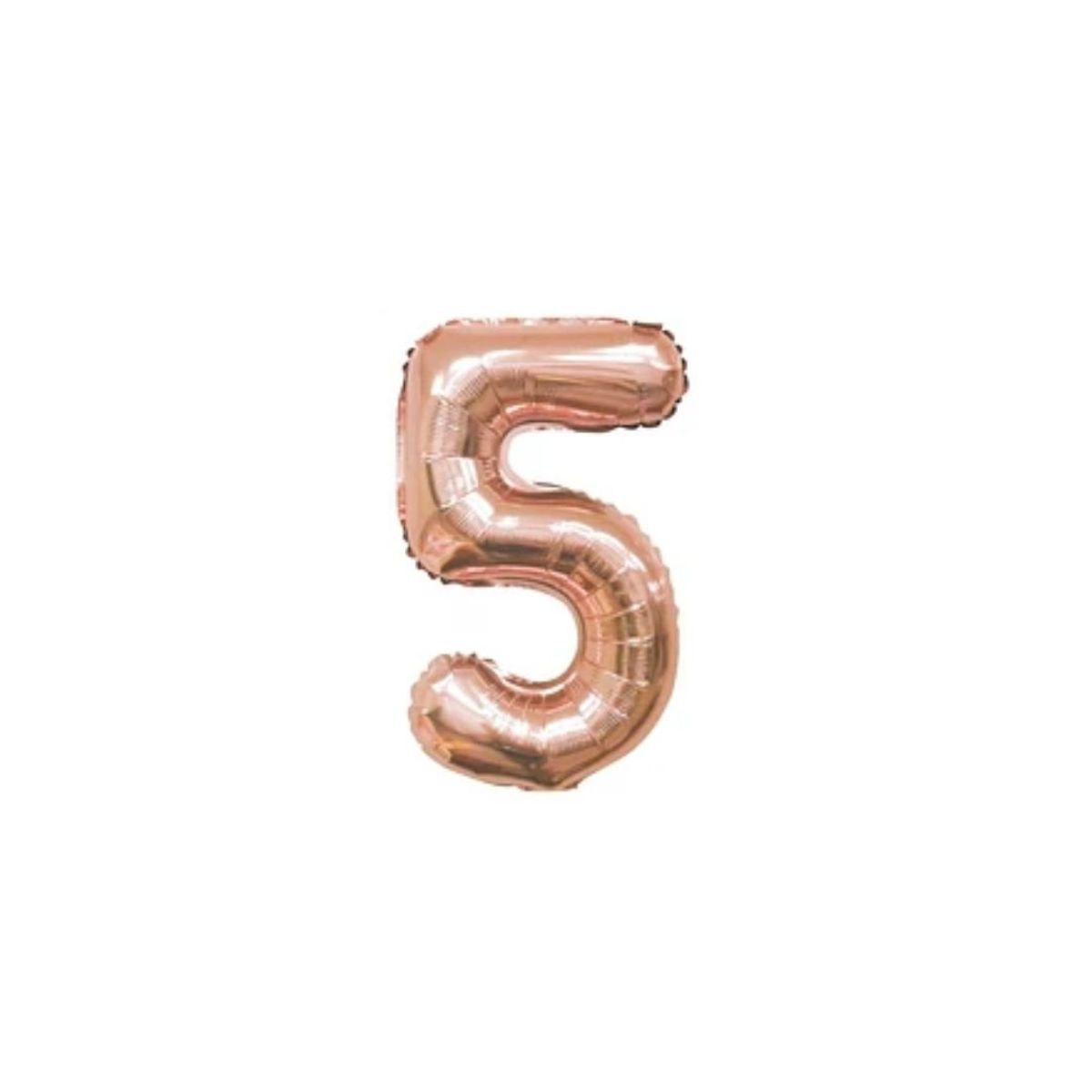 GENERICO - Globo Número 5 Oro Rosa 16 Pulgadas