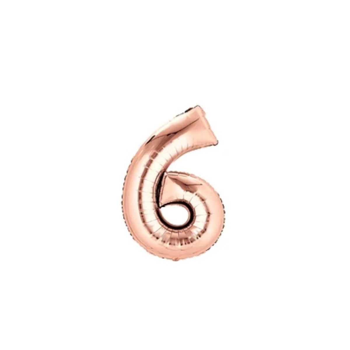 GENERICO - Globo Número 6 Oro Rosa 16 Pulgadas