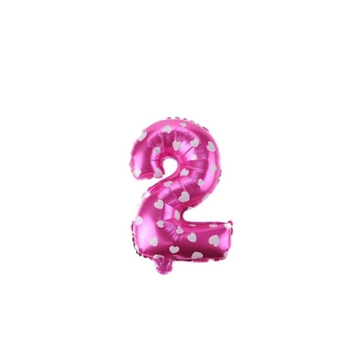 GENERICO - Globo Número 2 Rosa 16 Pulgadas