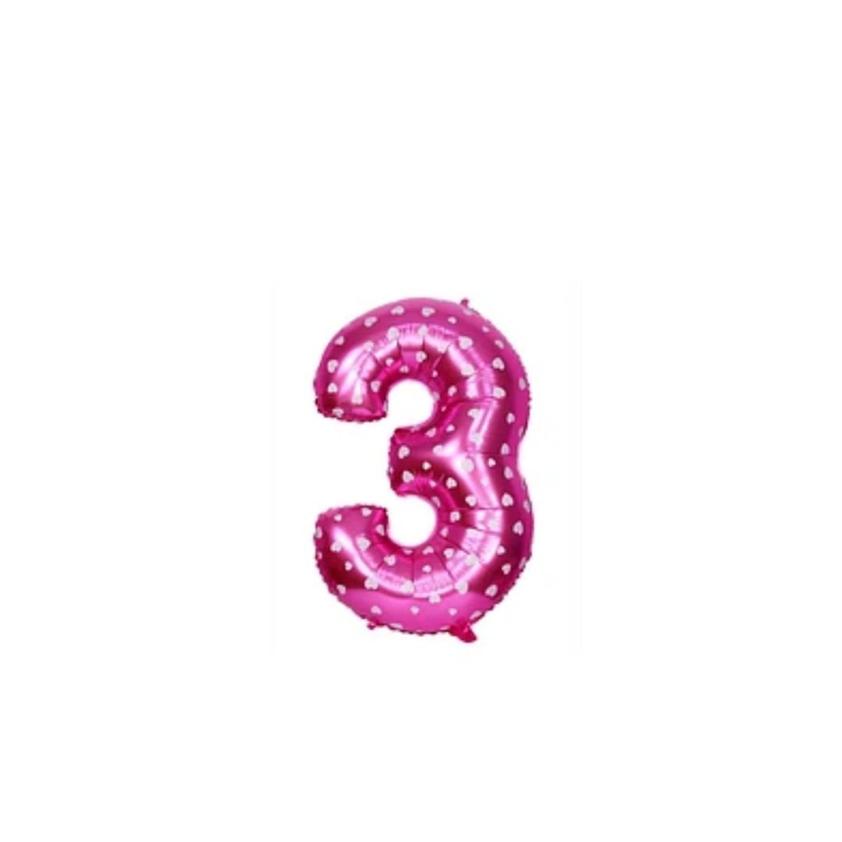 GENERICO - Globo Número 3 Rosa 16 Pulgadas