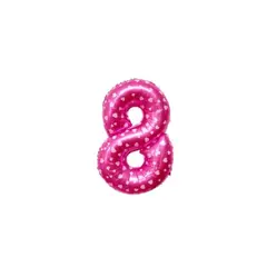 GENERICO - Globo Número 8 Rosa 16 Pulgadas