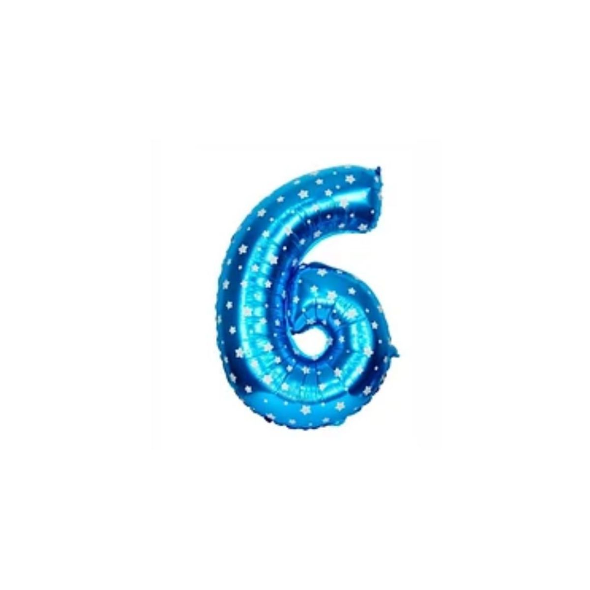 GENERICO - Globo Número 6 Azul 16 Pulgadas