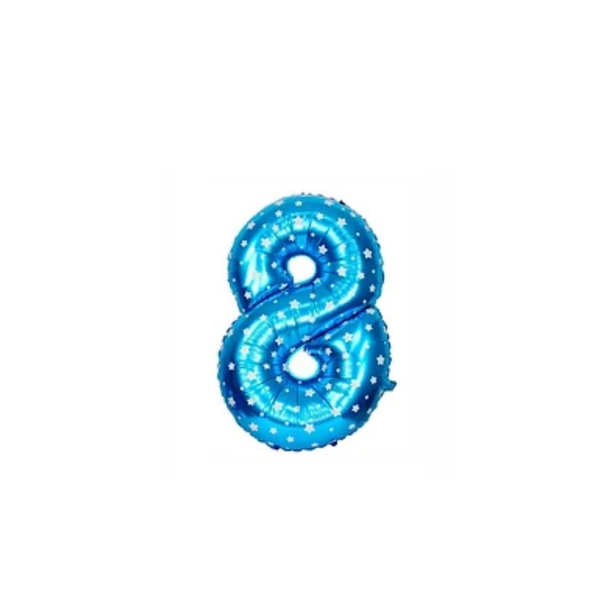 GENERICO - Globo Número 8 Azul 16 Pulgadas