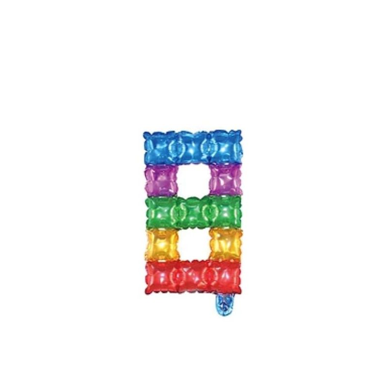 GENERICO - Globo Número 8 Cuadros De Colores 16pulgadas