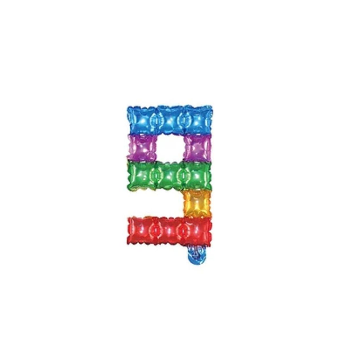 GENERICO - Globo Número 9 Cuadros De Colores 16pulgadas