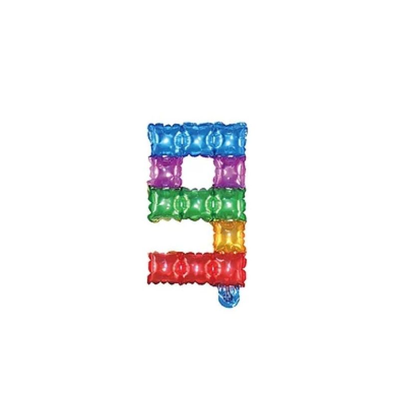GENERICO - Globo Número 9 Cuadros De Colores 16pulgadas