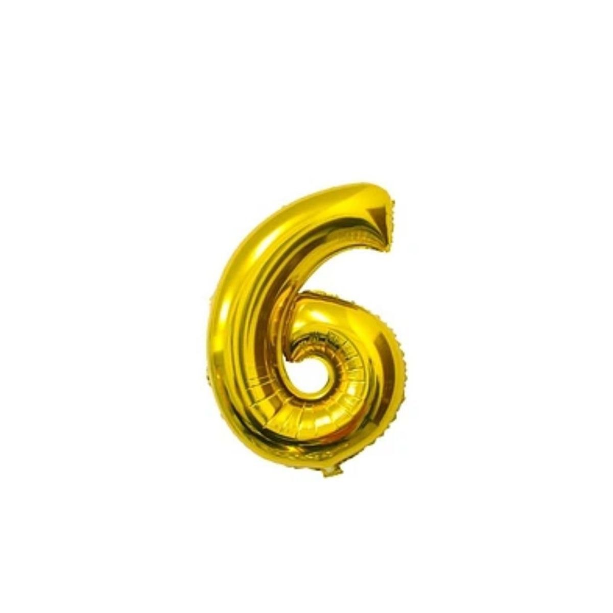 GENERICO - Globo Numero 6 Dorado 30 pulgadas