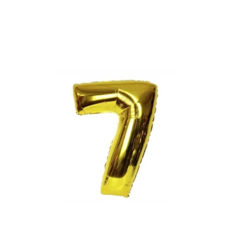 GENERICO - Globo Numero 7 Dorado 30 pulgadas