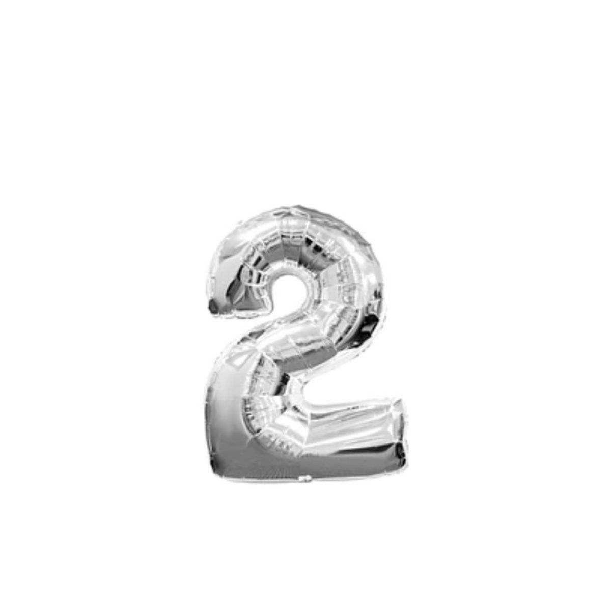 GENERICO - Globo Numero 2 Plateado 30 pulgadas