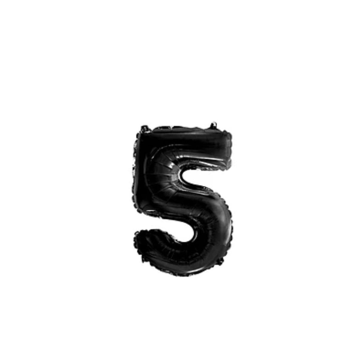 GENERICO - Globo Numero 5 Negro 30 pulgadas