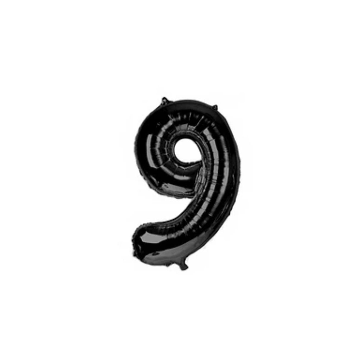 GENERICO - Globo Numero 9 Negro 30 pulgadas