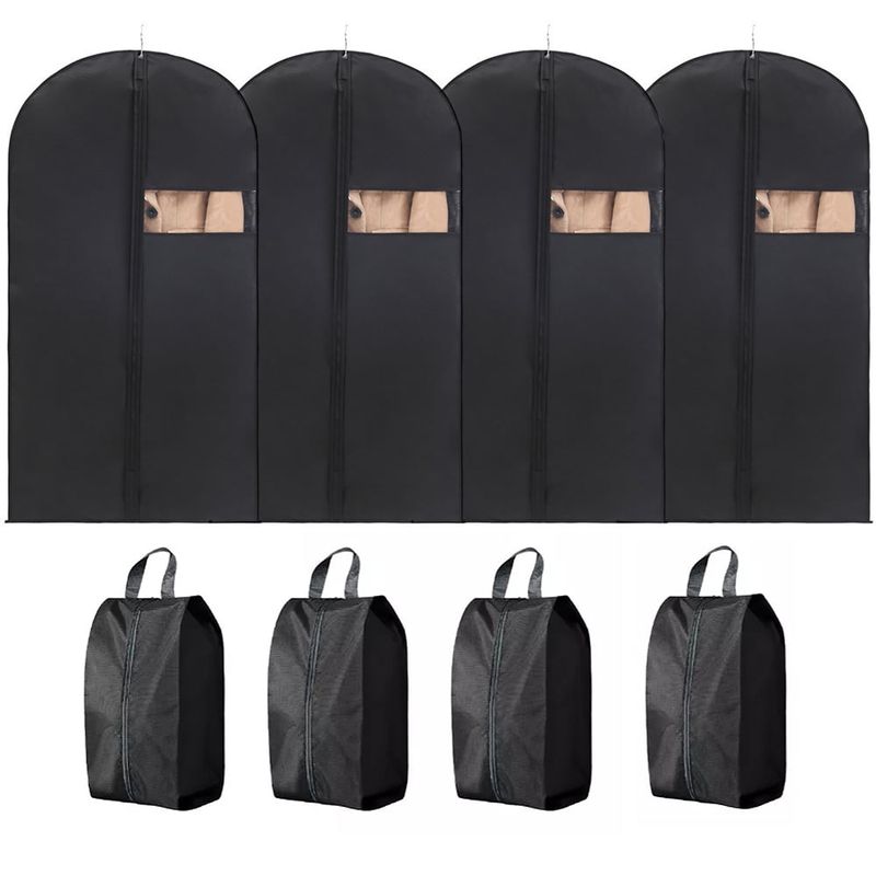 TNAKIEX - Set Kit- 4pz Porta-traje Funda+ 4pz Porta-zapato