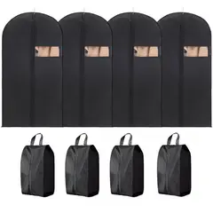 TNAKIEX - Set Kit- 4pz Porta-traje Funda+ 4pz Porta-zapato