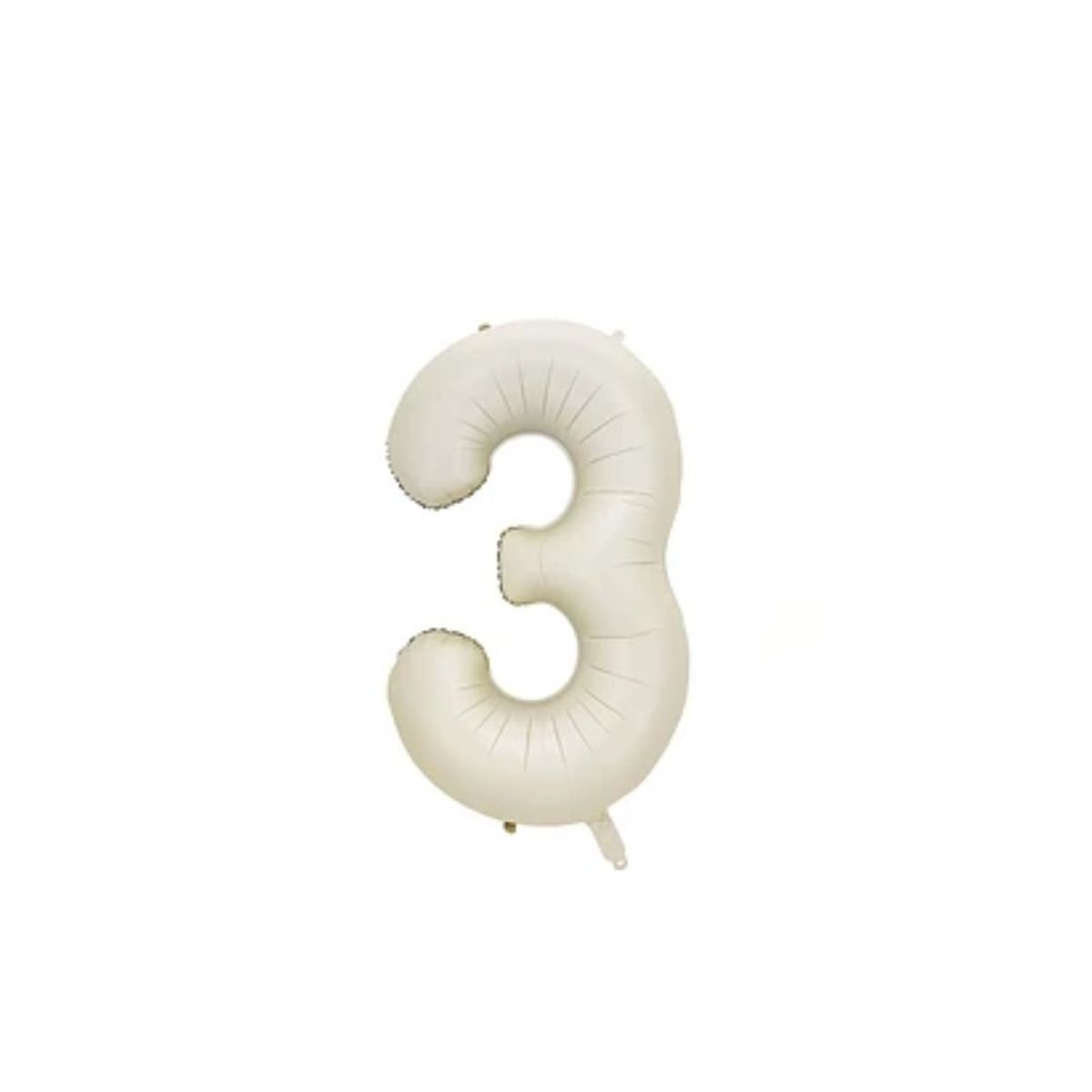 GENERICO - Globo Numero 3 Beige 32 pulgadas