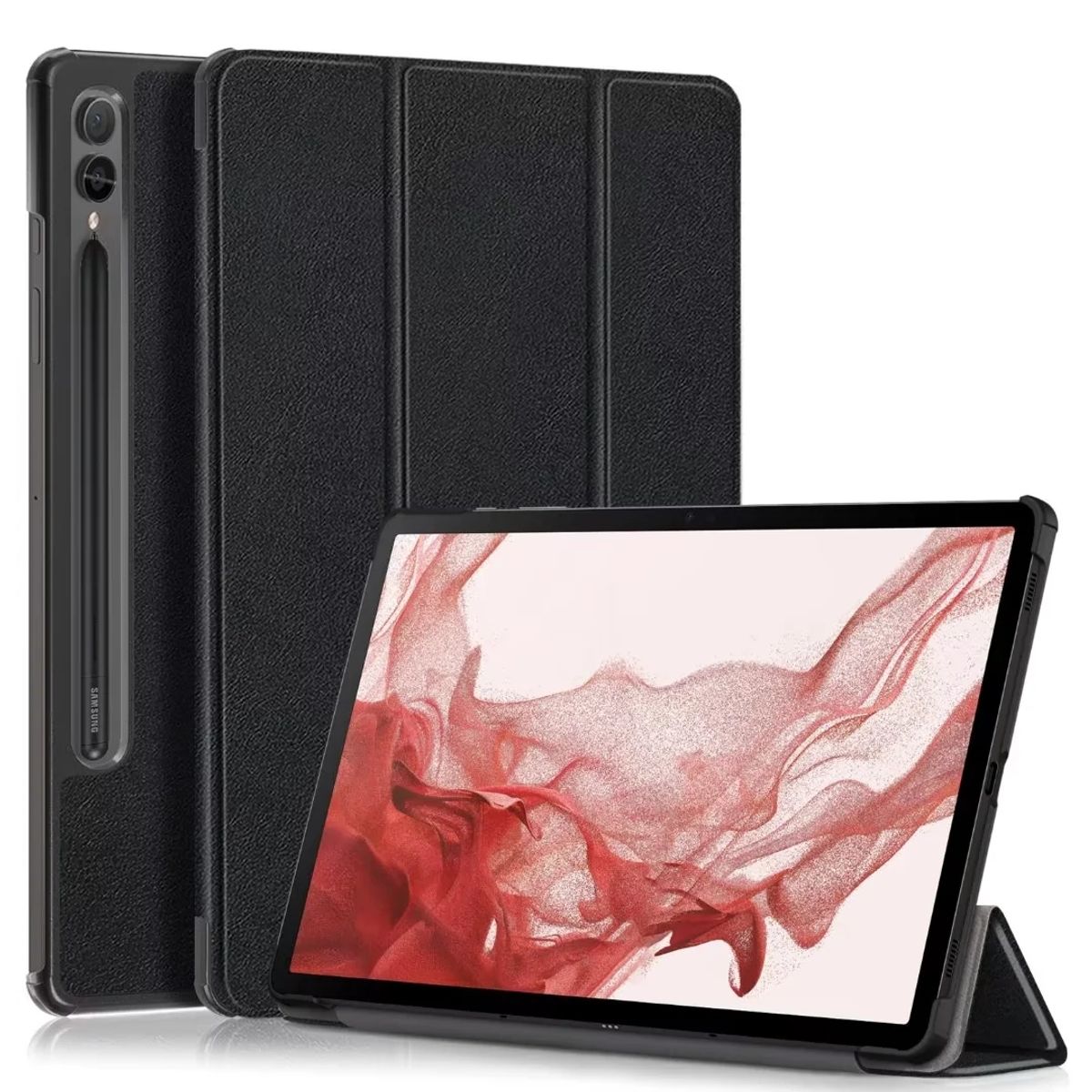 GENERICO - Funda Inteligente compatible con Samsung Galaxy Tab S9 FE+ Negro