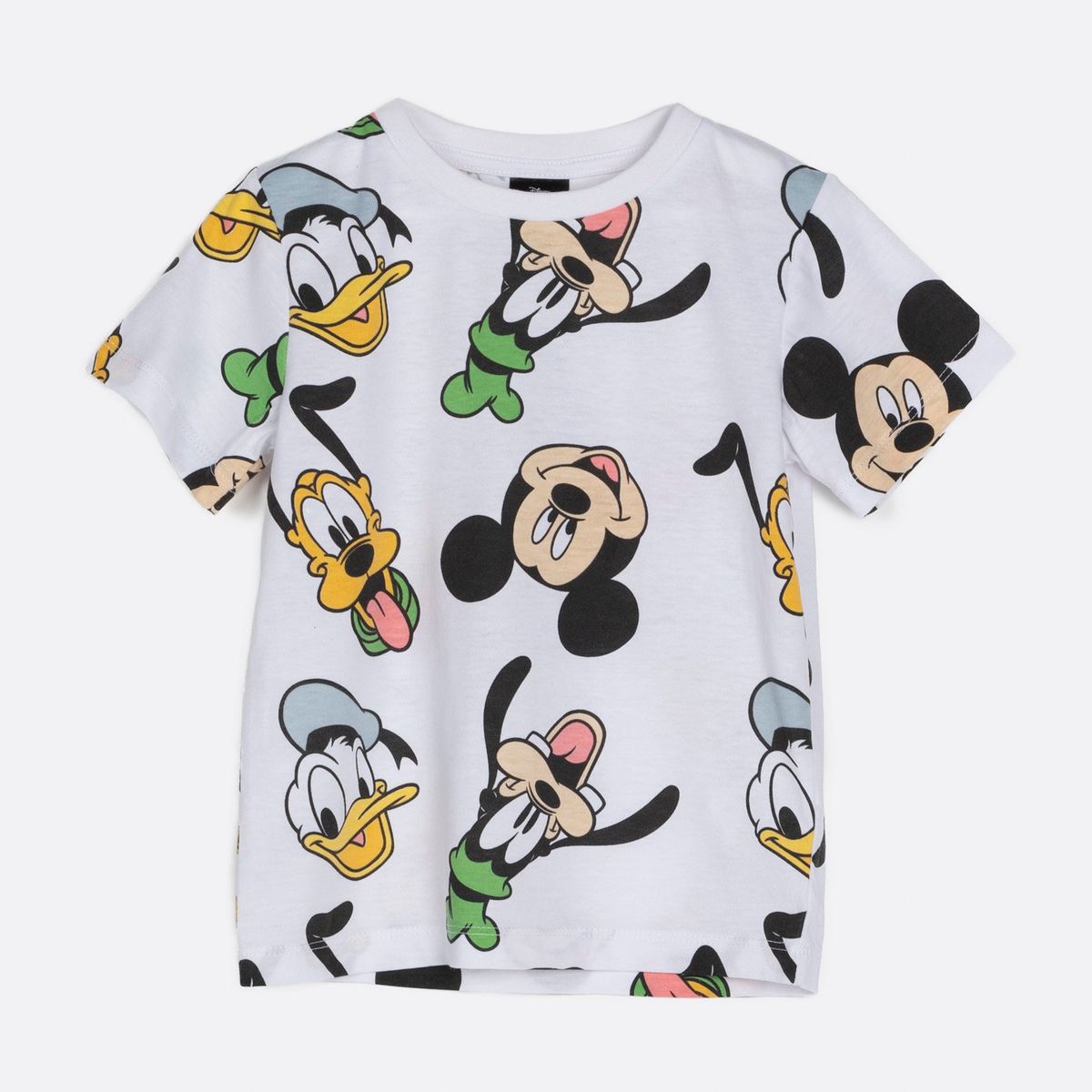 DISNEY - Polera Manga Corta Niño Rotativo Mickey Blanco Disney