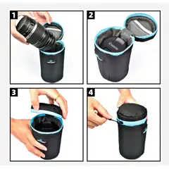 GENERICO - BOLSO IMPERMEABLE PARA LENTE TAMAÑO M 15x9CM
