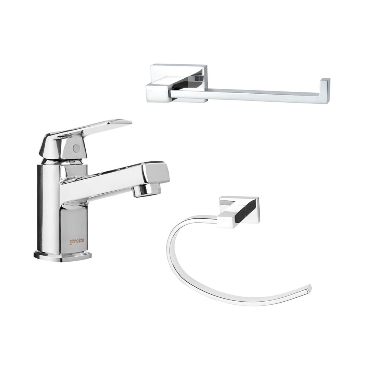 STRETTO - Pack Baño Valencia - Grifería + Accesorios