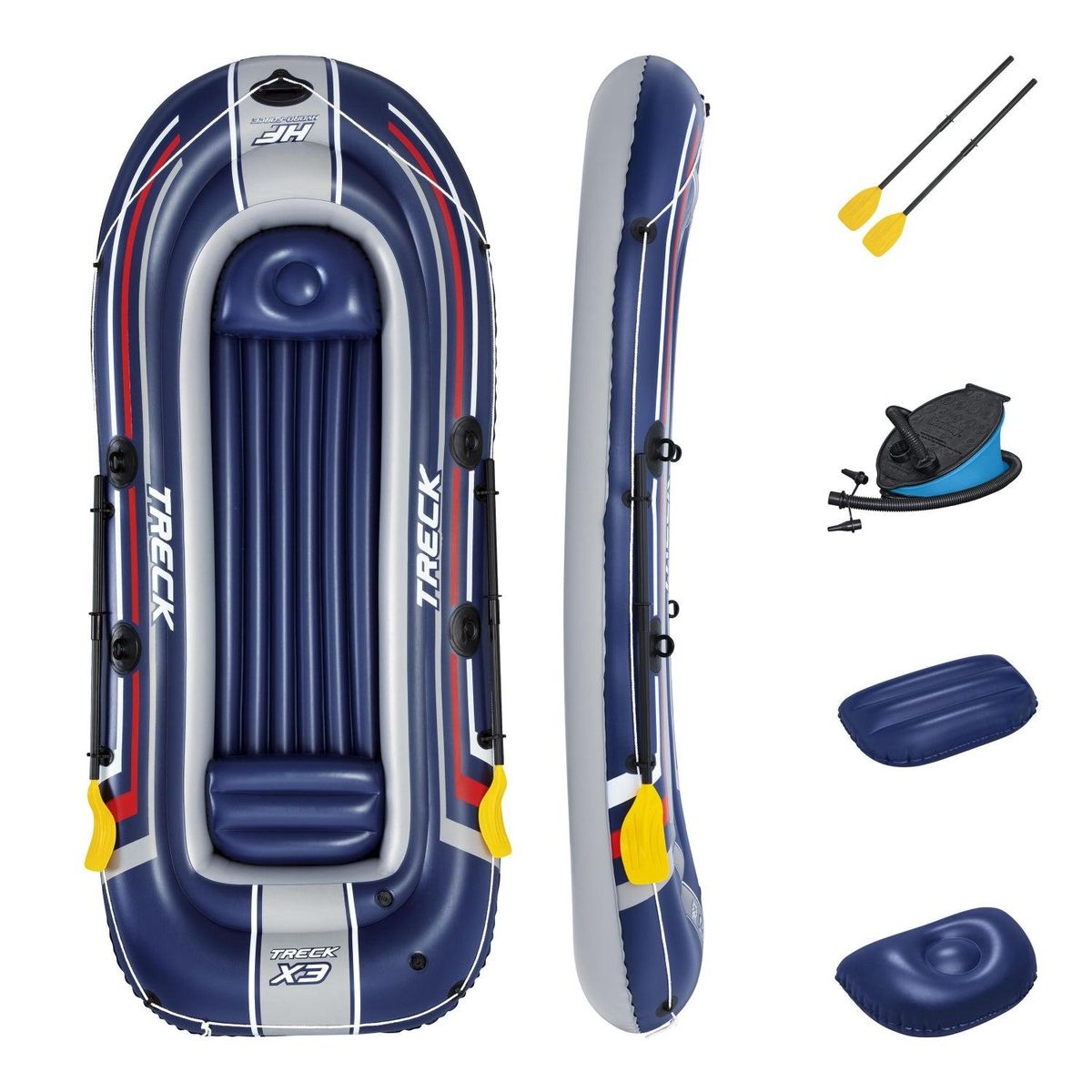 BESTWAY - Bote Inflable Con Remos E Infl Treck X3 3.07MX1.26M Bestway