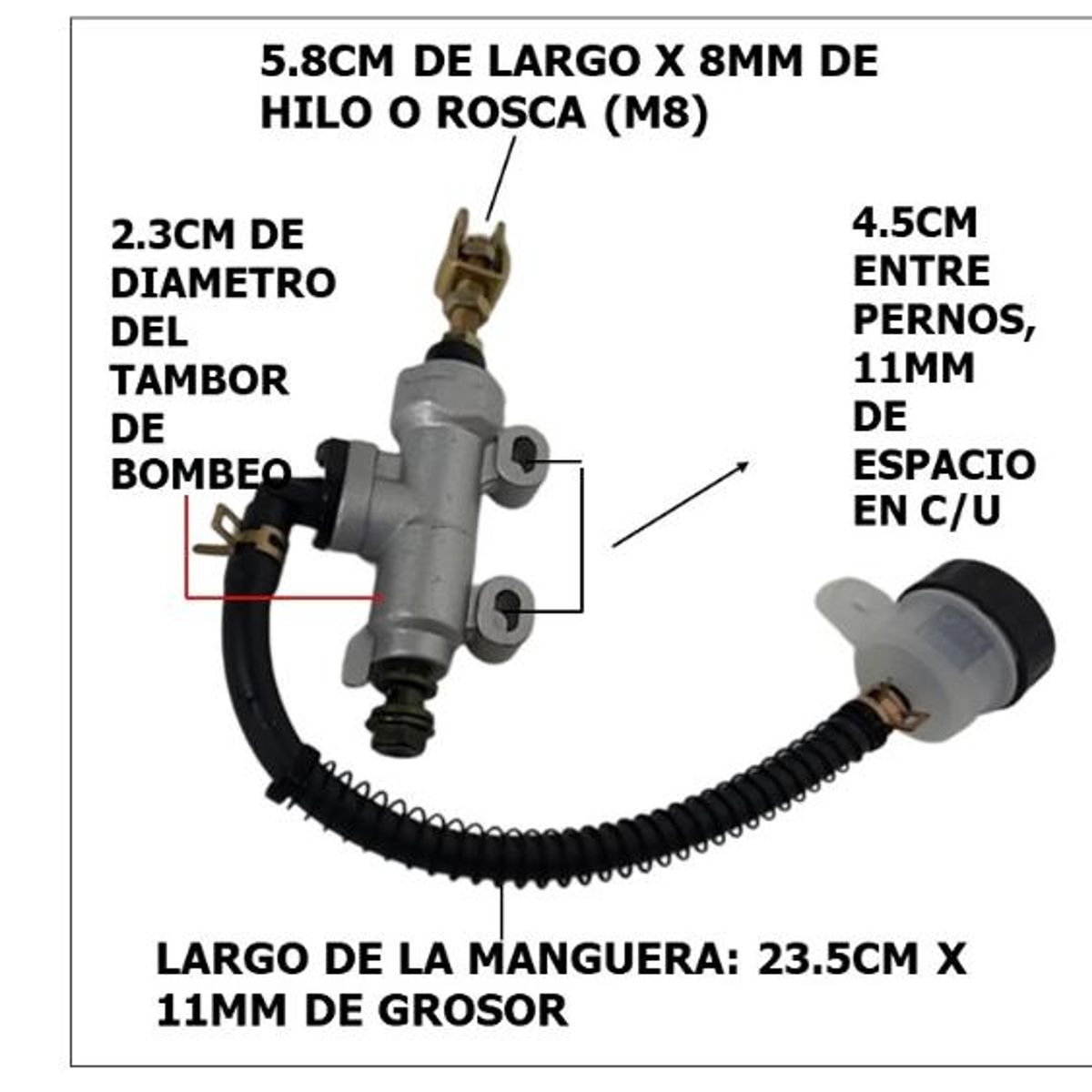 GENERICO - Bomba De Freno Trasera Universal Para Moto