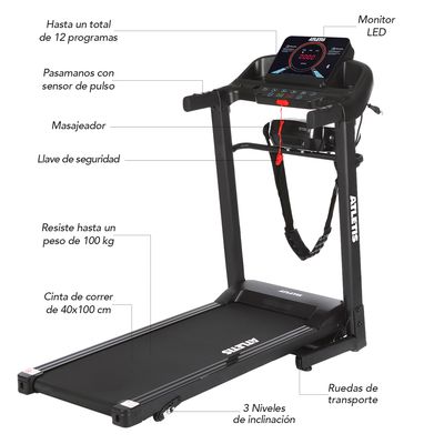 Imagen 2 del producto Trotadora Apex 3 Plus 12.8 km/h 1.5 HP Multifunción