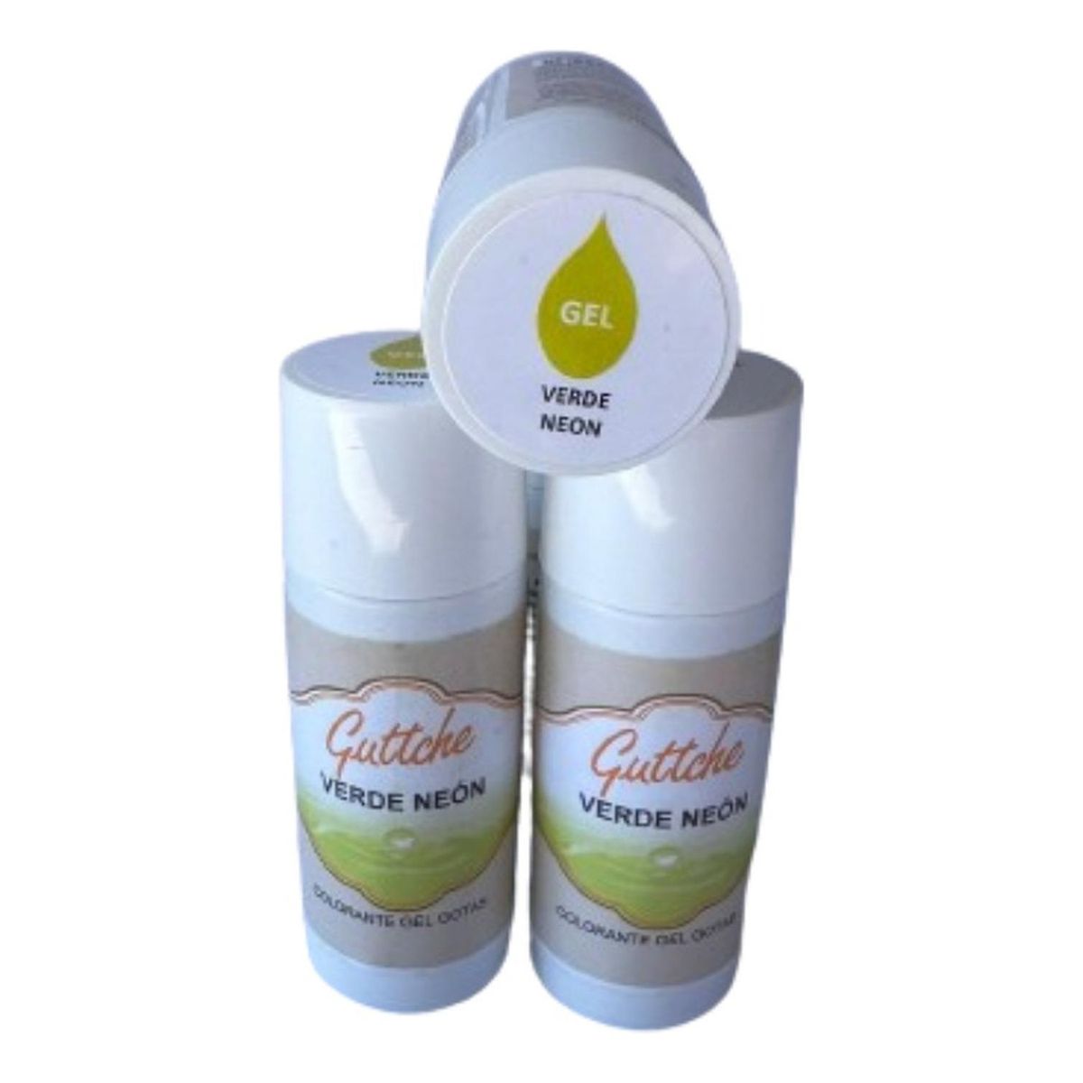 GENERICO - Colorante Gel Gotas Verde Neon Comestoble Guttche 20g