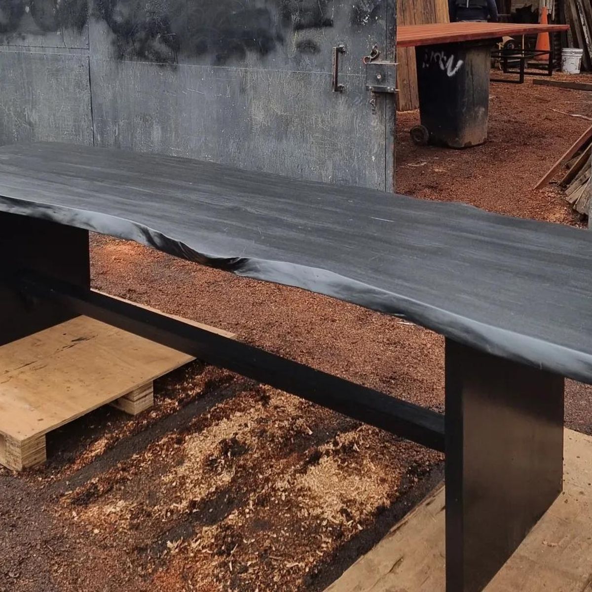 NOWU HOGAR - Mesa Comedor Yosemite Negra 6 Personas