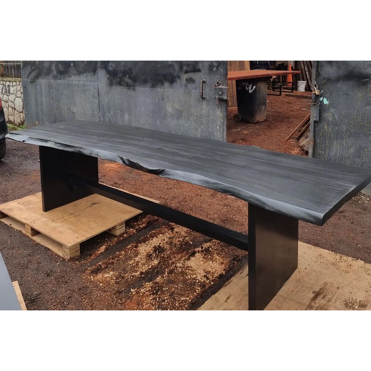 NOWU HOGAR - Mesa Comedor Yosemite Negra 6 Personas