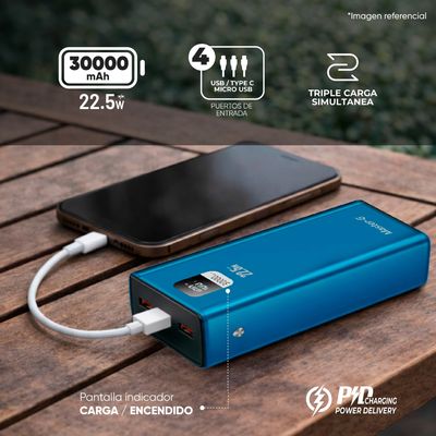 Imagen 2 del producto Batería Externa Power Bank 30000 Mah 22.5W UCP30LPD