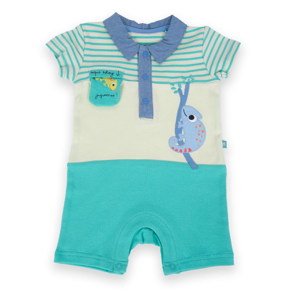 PILLIN - Mameluco Bebé Niño Verde Pillin PILLIN