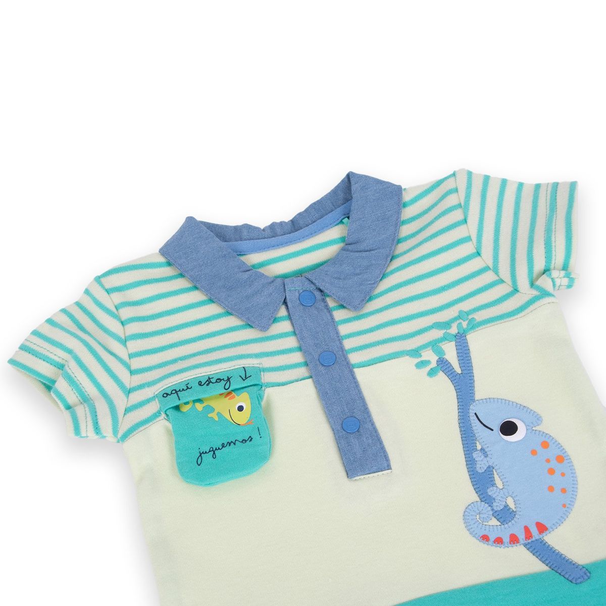 PILLIN - Mameluco Bebé Niño Verde Pillin PILLIN