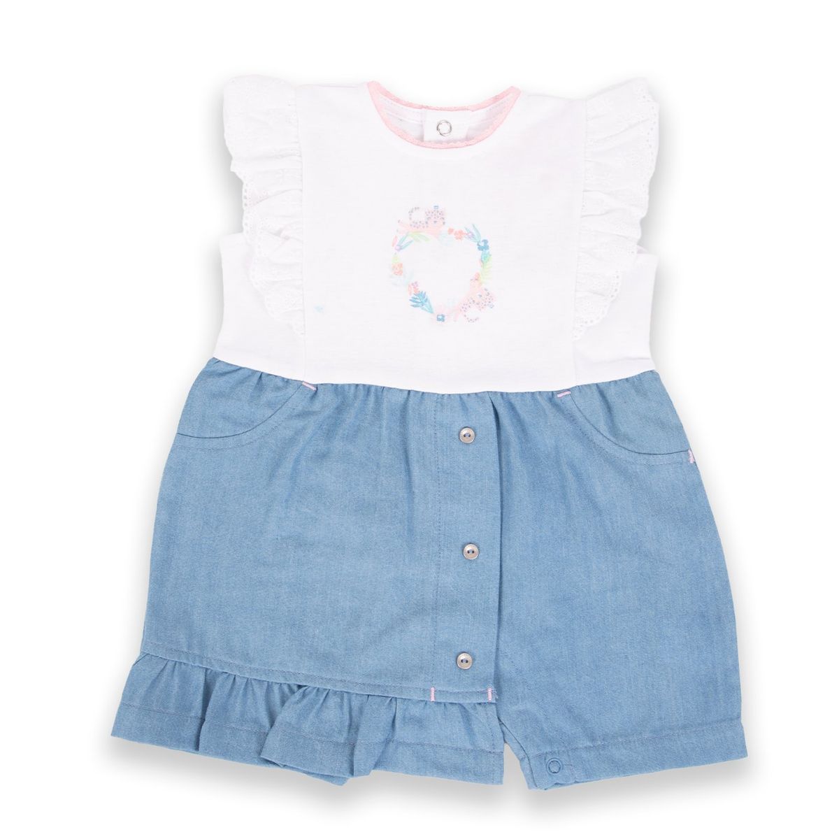PILLIN - Mameluco Bebé Niña Denim Pillin PILLIN